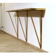 Console Table Art. 1065 - Brass Structure - Crystal Top
