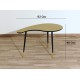 SET of 3 Coffee Tables Art. 1005 - Glass Top - Wood Structure