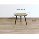 SET of 3 Coffee Tables Art. 1005 - Glass Top - Wood Structure