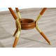 Tavolino Originale 1950 - Art. 1725 - Piano in Cristallo Serigrafato - Struttura in Legno / Ottone