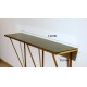 Console Table Art. 1065 - Brass Structure - Crystal Top