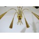 Original Ceiling Lamp 1950 - Art. 1728 - 6 DIFFUSERS - Brass / Metal