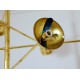 Ceiling Lamp - Art. 1729 - 12 GLASS DIFFUSERS - Brass / Opal Glass