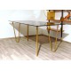 Table Art. 1673 - Glass Top - Brass Structure