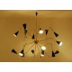Ceiling Lamp - Art. 1730 - 16 DIFFUSERS Articulated - Brass / Metal