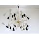 Ceiling Lamp - Art. 1730 - 16 DIFFUSERS Articulated - Brass / Metal