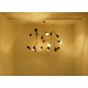 Ceiling Lamp - Art. 1730 - 16 DIFFUSERS Articulated - Brass / Metal
