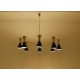 Ceiling Lamp Art. 1731 - 8 DIFFUSERS Double Cone Articulated - Brass / Metal