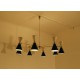 Ceiling Lamp Art. 1731 - 8 DIFFUSERS Double Cone Articulated - Brass / Metal