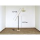 Floor Lamp Art. 1735, 1 DIFFUSER - ARTICULATED ARM - Brass / Metal / Marble