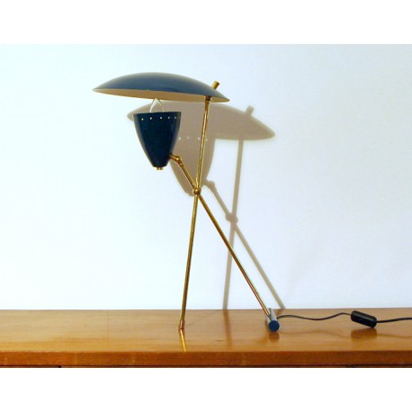 Lampada da Tavolo, Art. 1015, Ottone / Metallo - Colore BLU