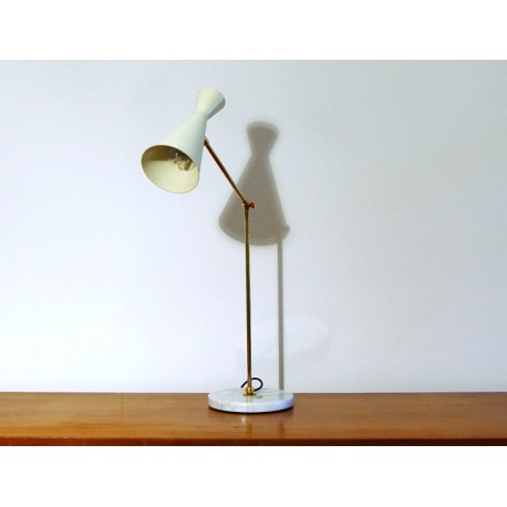 Lampada da Tavolo, Art. 1016, Ottone / Metallo - Colore BIANCO