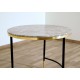 SET of 2 Coffee Tables Art. 1738 / 1739 - Marble Top GREY / PINK Color - Metal Structure
