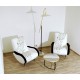 Floor Lamp Art. 1735, 1 DIFFUSER - ARTICULATED ARM - Brass / Metal / Marble