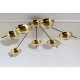 Ceiling Lamp Art. 1743, 7 DIFFUSERS - Brass / Metal / Opal Glass