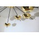 Ceiling Lamp Art. 1743, 7 DIFFUSERS - Brass / Metal / Opal Glass