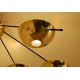 Ceiling Lamp Art. 1743, 7 DIFFUSERS - Brass / Metal / Opal Glass