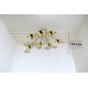 Ceiling Lamp Art. 1743, 7 DIFFUSERS - Brass / Metal / Opal Glass