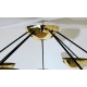Ceiling Lamp Art. 1743, 7 DIFFUSERS - Brass / Metal / Opal Glass