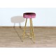 Velvet Stool - Art. 1744 - Structure Brass - PINK Color