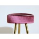 Velvet Stool - Art. 1744 - Structure Brass - PINK Color