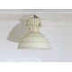 Industrial Suspension Lamp 1960s - Art. 1749 - Aluminum / Metal - Restored - WHITE Color