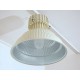 Industrial Suspension Lamp 1960s - Art. 1749 - Aluminum / Metal - Restored - WHITE Color