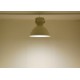 Industrial Suspension Lamp 1960s - Art. 1749 - Aluminum / Metal - Restored - WHITE Color