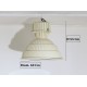 Industrial Suspension Lamp 1960s - Art. 1749 - Aluminum / Metal - Restored - WHITE Color