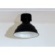 Industrial Suspension Lamp 1960s - Art. 1749 - Aluminum / Metal - Restored - BLACK Color