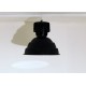 Industrial Suspension Lamp 1960s - Art. 1749 - Aluminum / Metal - Restored - BLACK Color
