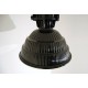 Industrial Suspension Lamp 1960s - Art. 1749 - Aluminum / Metal - Restored - BLACK Color