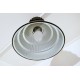 Industrial Suspension Lamp 1960s - Art. 1749 - Aluminum / Metal - Restored - BLACK Color