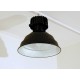 Industrial Suspension Lamp 1960s - Art. 1749 - Aluminum / Metal - Restored - BLACK Color