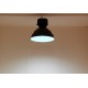 Industrial Suspension Lamp 1960s - Art. 1749 - Aluminum / Metal - Restored - BLACK Color
