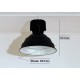 Industrial Suspension Lamp 1960s - Art. 1749 - Aluminum / Metal - Restored - BLACK Color