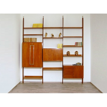 Libreria in TEAK con Scrittoio a Ribalta - Art. 1752 - Made in Italy 1970