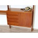 TEAK Bookcase with Folding Desk - Art. 1752 - Made in Italy 1970