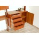 TEAK Bookcase with Folding Desk - Art. 1752 - Made in Italy 1970