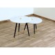 SET of 2 Coffee Tables Art. 1745 / 1746 - White Marble Top - Metal Structure
