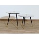 SET of 2 Coffee Tables Art. 1745 / 1746 - White Marble Top - Metal Structure