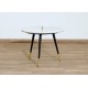 SET of 2 Coffee Tables Art. 1745 / 1746 - White Marble Top - Metal Structure