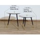 SET of 2 Coffee Tables Art. 1745 / 1746 - White Marble Top - Metal Structure