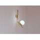 Applique Art. 1321 - Opal Glass Sphere - Brass