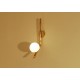 Applique Art. 1321 - Opal Glass Sphere - Brass