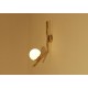 Applique Art. 1321 - Opal Glass Sphere - Brass