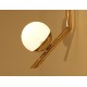 Applique Art. 1321 - Opal Glass Sphere - Brass