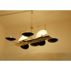 Lampada da Soffitto Art. 1800, 8 DIFFUSORI - Ottone / Metallo