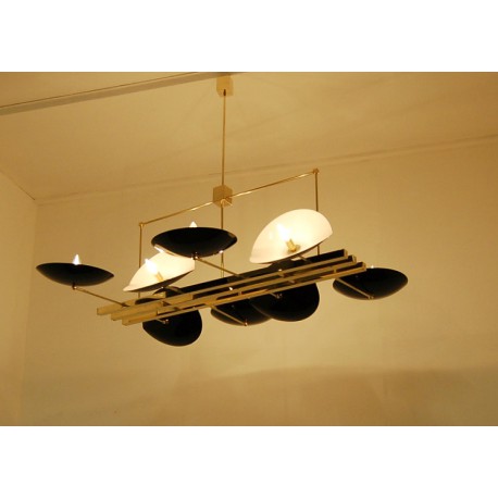 Ceiling Lamp Art. 1800 - 8 DIFFUSERS - Brass / Metal