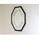 Specchio da Parete Art Déco - Bisellato / Bordo Legno / Inserti Ottone - Italy 1940